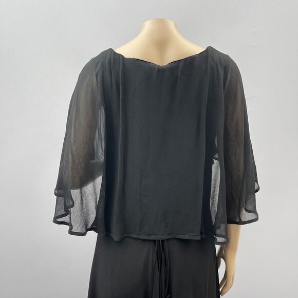 Holy Clothing Dress Women XL 1X Black Juliette Maxi Celtic Renfaire Caplet Gown - Picture 6 of 12